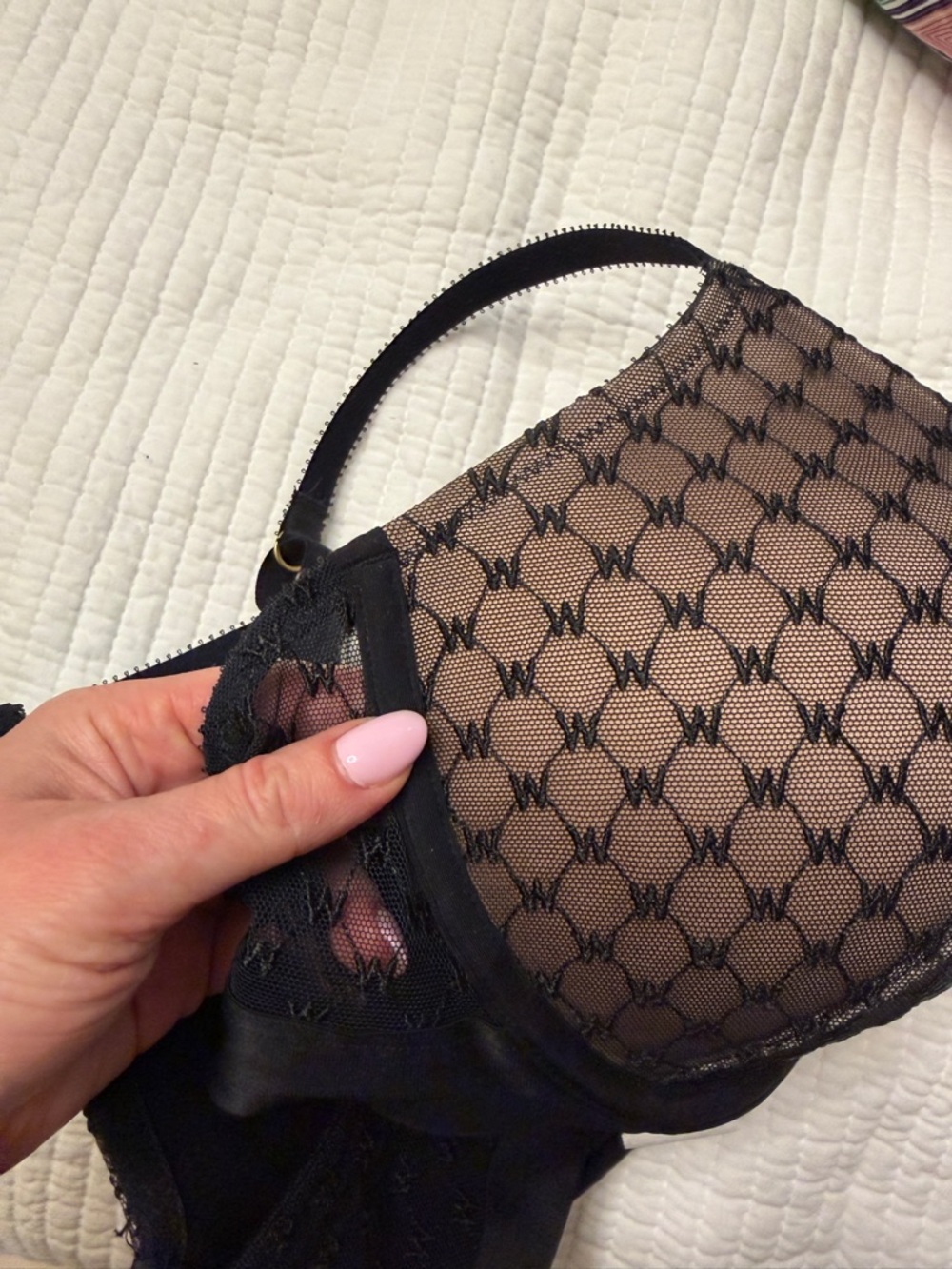 Wolford Black Lace Underwire Bra Sz 34DD/E - Picture 5 of 5